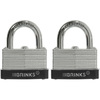 Brinks Keyed Alike Padlock, Laminated Steel, 40mm, High Security 2 Pk 172-40201